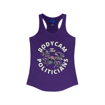 ¡Bodycam a los políticos por cypherpunkgear! Camiseta sin mangas ideal con espalda cruzada para mujer