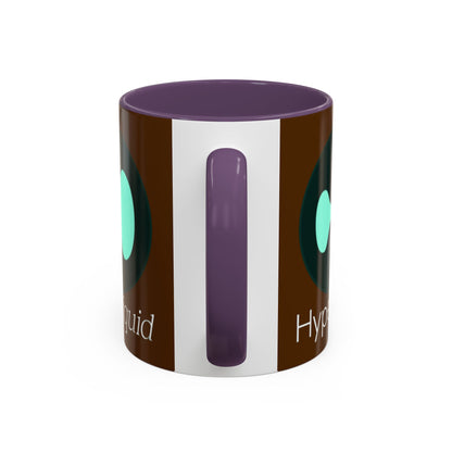 Hyperliquid White font Brown Accent Mug by cypherpunkgear.com