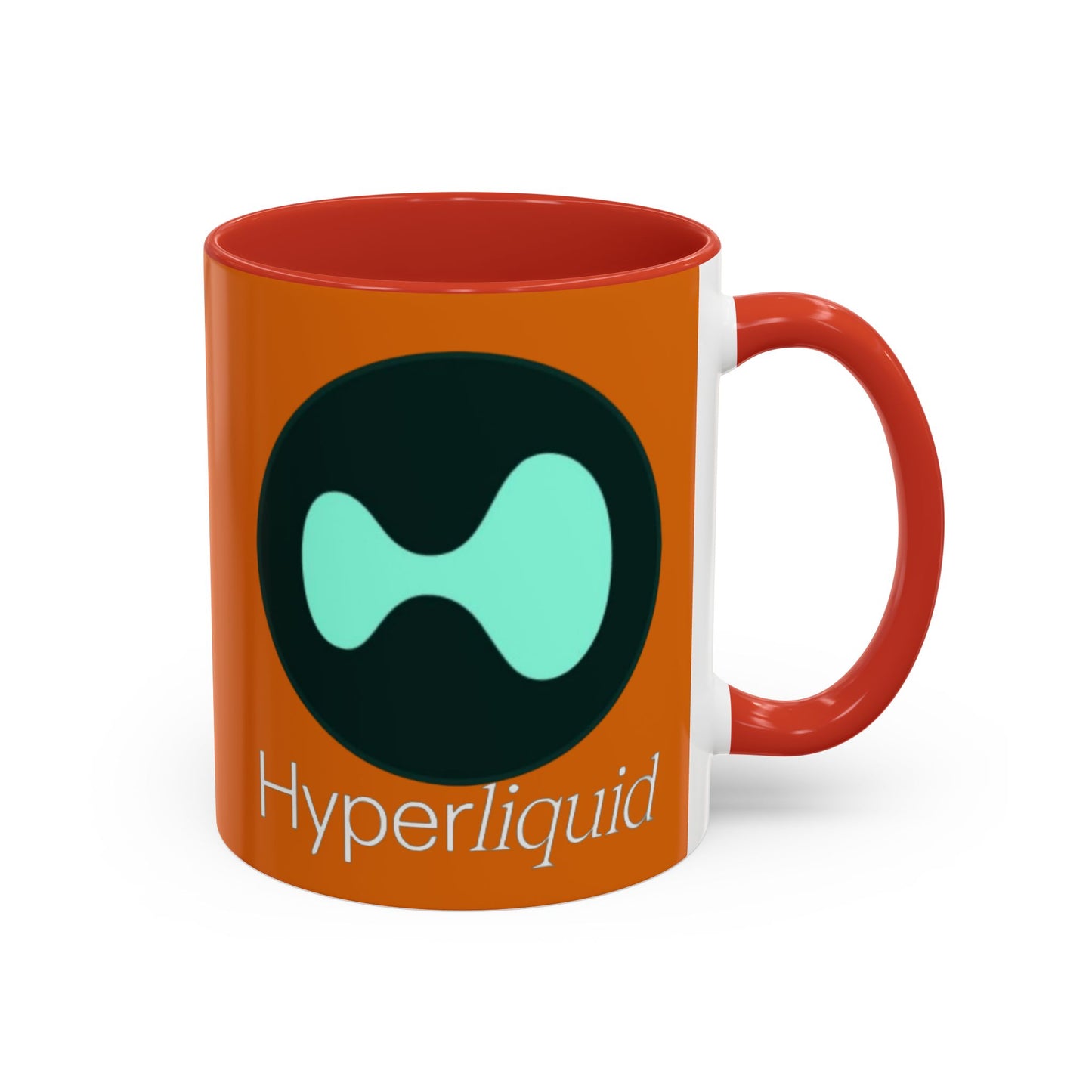 Hyperliquid White font Orange Accent Mug by cypherpunkgear.com