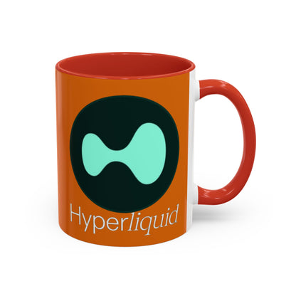 Hyperliquid White font Orange Accent Mug by cypherpunkgear.com