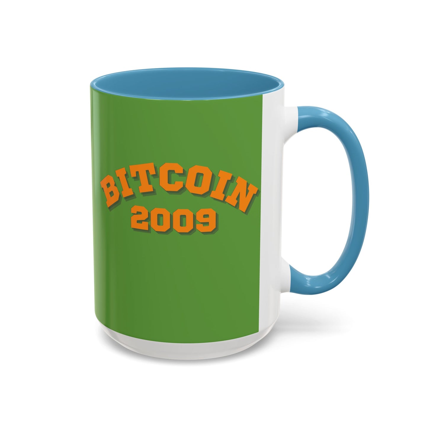 Bitcoin 2009 Green Accent Mug by cypherpunkgear.com