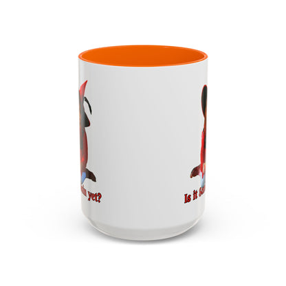 Is it Samhain yet? White Accent Mug by CreepyCrafts.boo