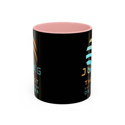 Jupiter (JUP) the best aggregator on Solana Black Accent Mug by cypherpunkgear.com