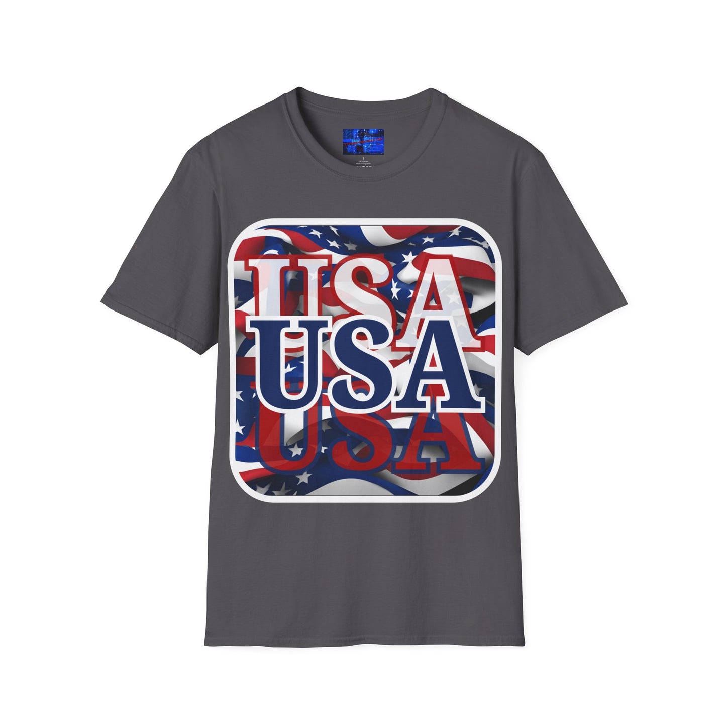 Red White and BLUE USA Patriot Dark colors Unisex T-Shirt by cypherpunkgear.com