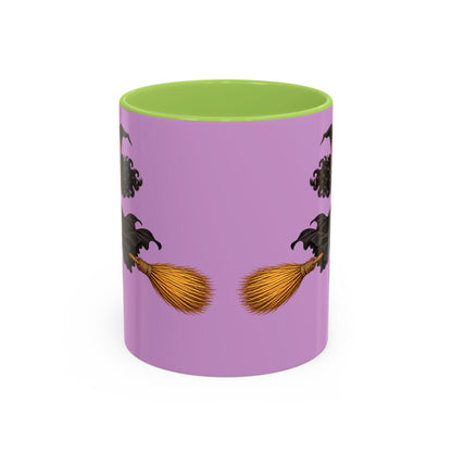 Velvet Vex Pink Accent Mug by CreepyCrafts.boo