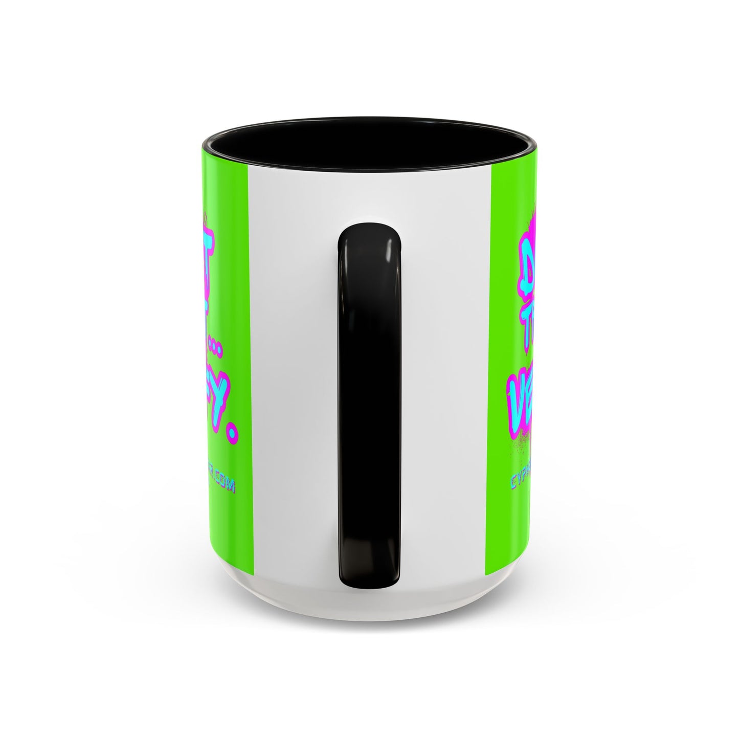 Don't Trust...Verify. Green Accent Mug by cypherpunkgear.com