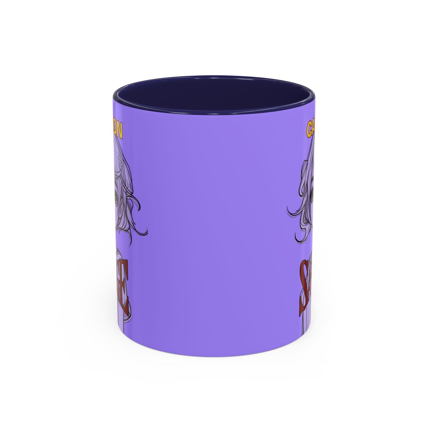 Caution, Savage Light Purple Accent Mug by cypherpunkgear.com