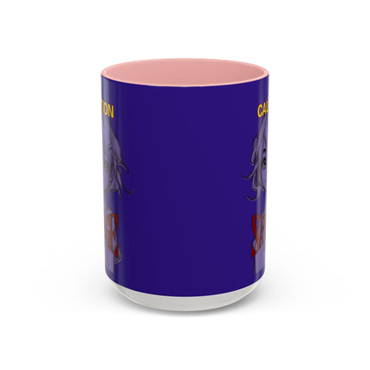 Caution, Savage Dark Purple Accent Mug by cypherpunkgear.com