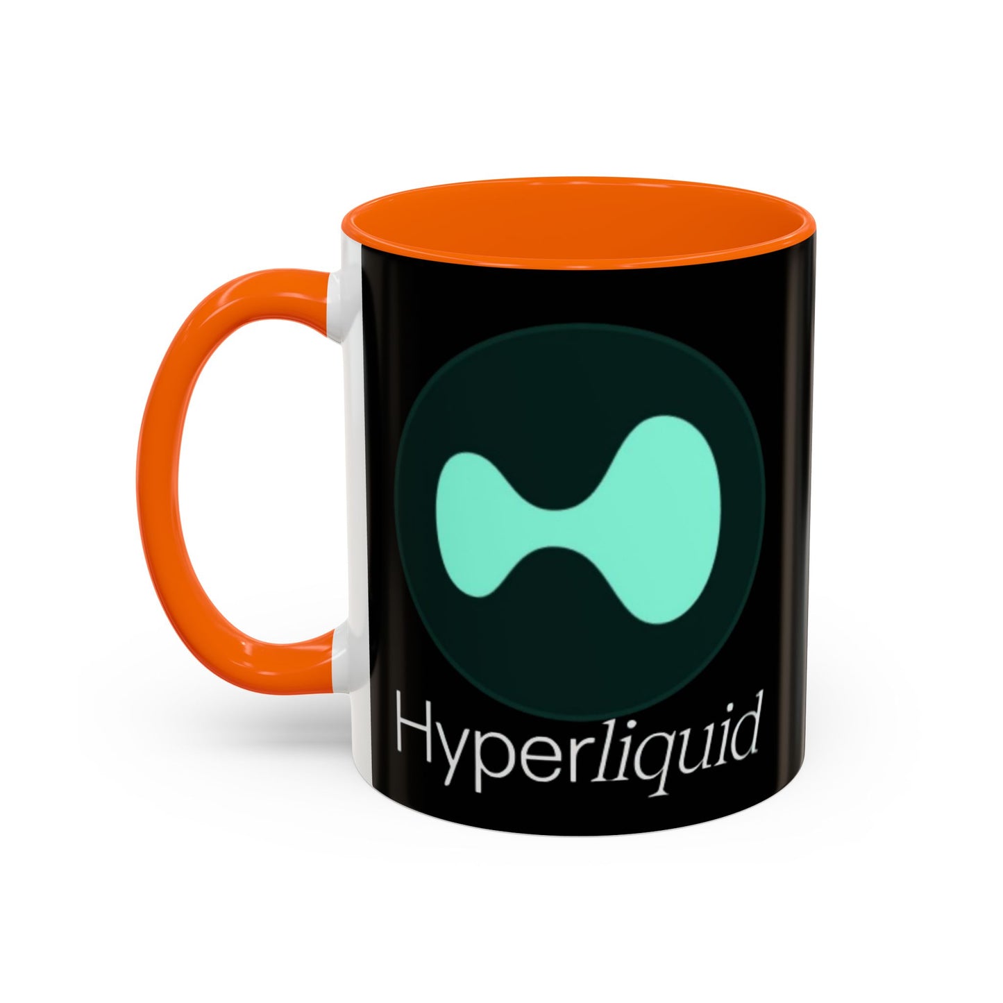 Hyperliquid White font Black Accent Mug by cypherpunkgear.com