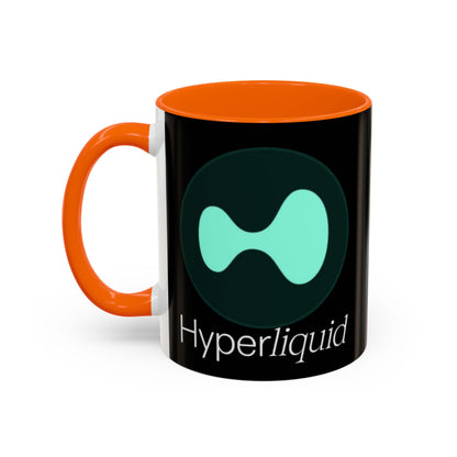 Hyperliquid White font Black Accent Mug by cypherpunkgear.com