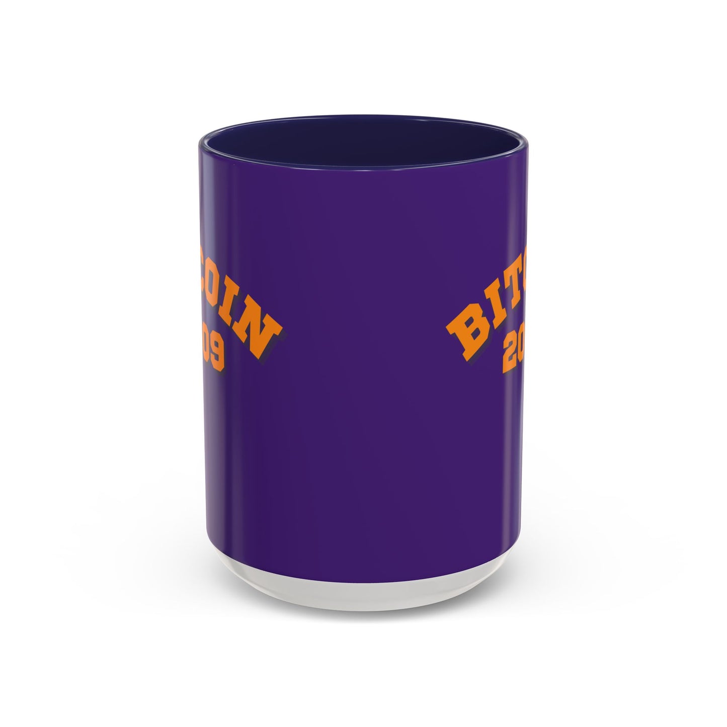 Bitcoin 2009 Dark Purple Accent Mug by cypherpunkgear.com