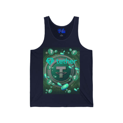 Tether Unisex Jersey Tank Top by cypherpunkgear.com
