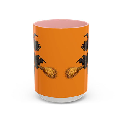 Velvet Vex Orange Accent Mug by CreepyCrafts.boo