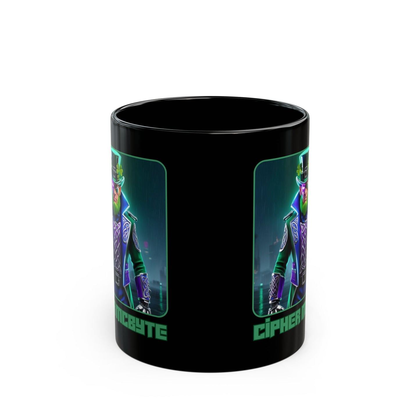 Cipher McByte Black Mug by cypherpunkgear.com