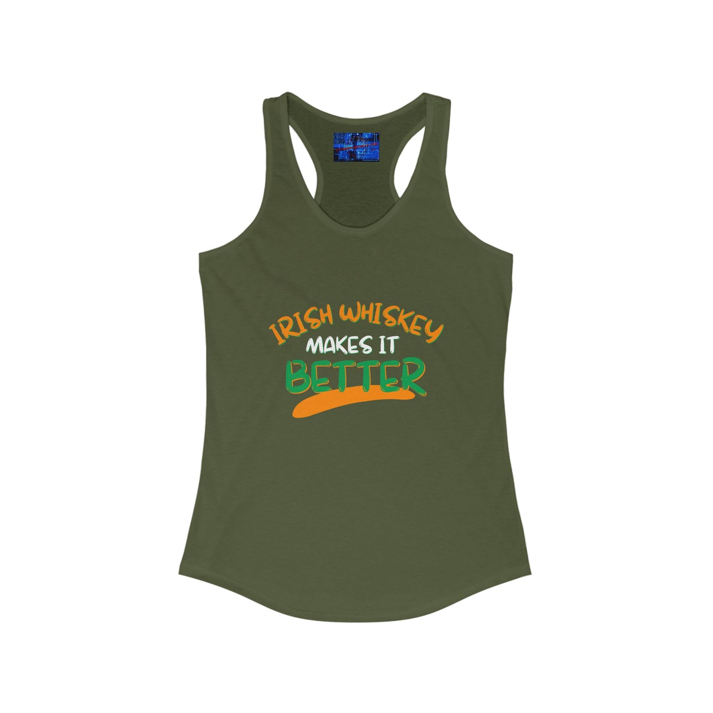 Irish Whiskey makes it better OWGfont Women's Racerback Tank Top by cypherpunkgear.com