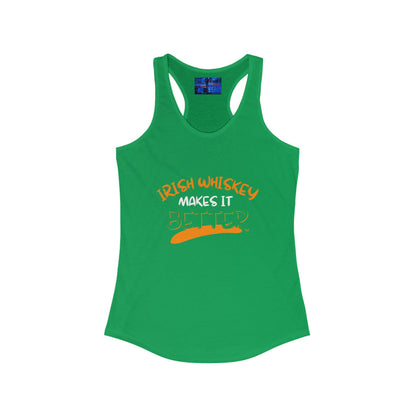 Irish Whiskey makes it better OWGfont Women's Racerback Tank Top by cypherpunkgear.com