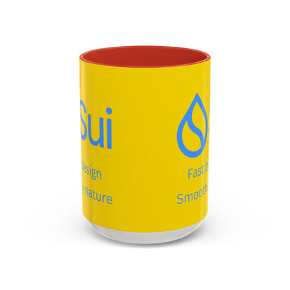 SUI Yellow Accent Mug by cypherpunkgear.com