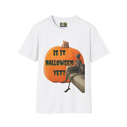 Is it Halloween yet? Skeleton's Giant Pumpkin Light colors Unisex T-Shirt by CreepyCrafts.boo