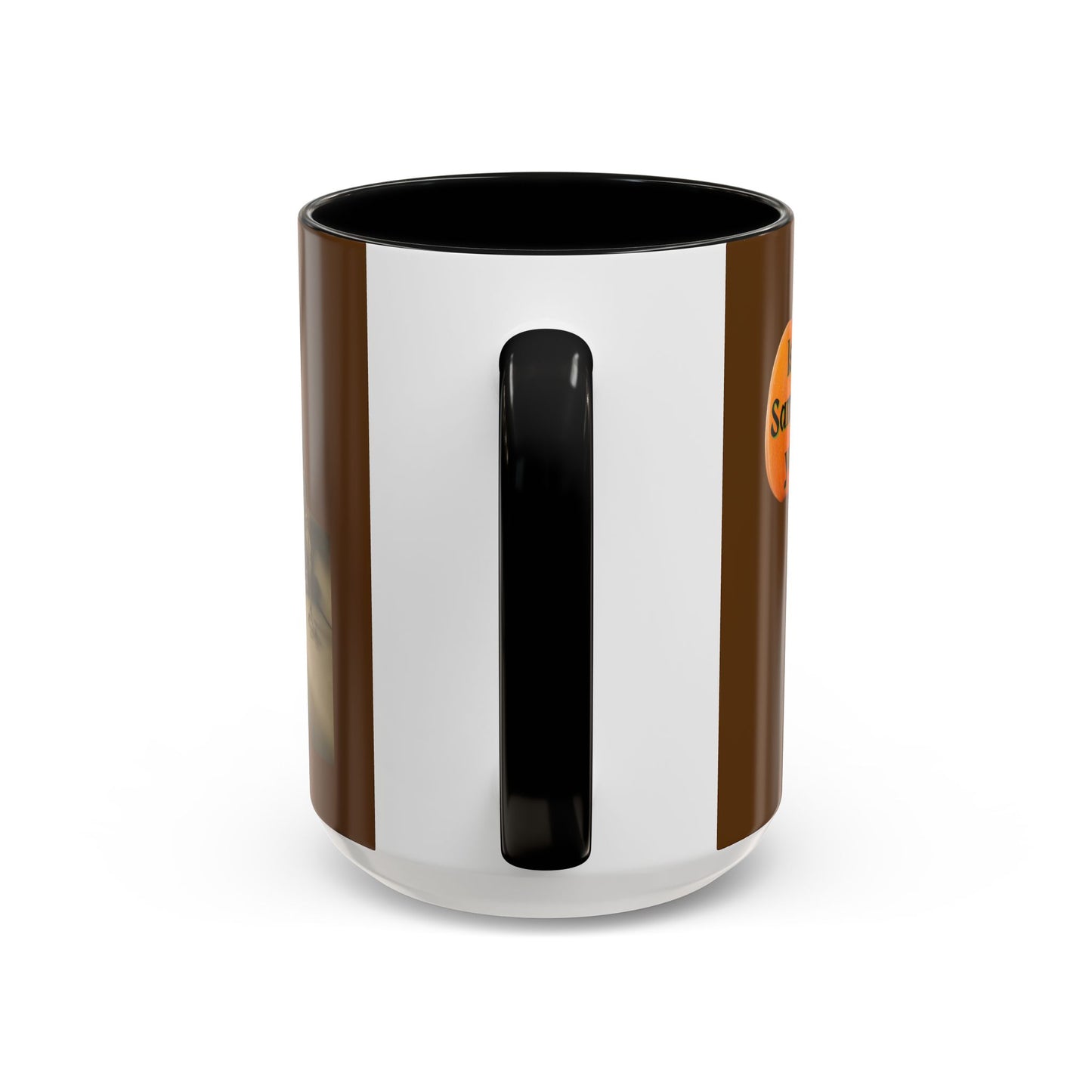Is it Samhain yet? Skeleton's Pumpkin Brown Accent Mug by CreepyCrafts.boo