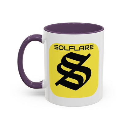 SolflareLogo White Accent Mug by cypherpunkgear.com