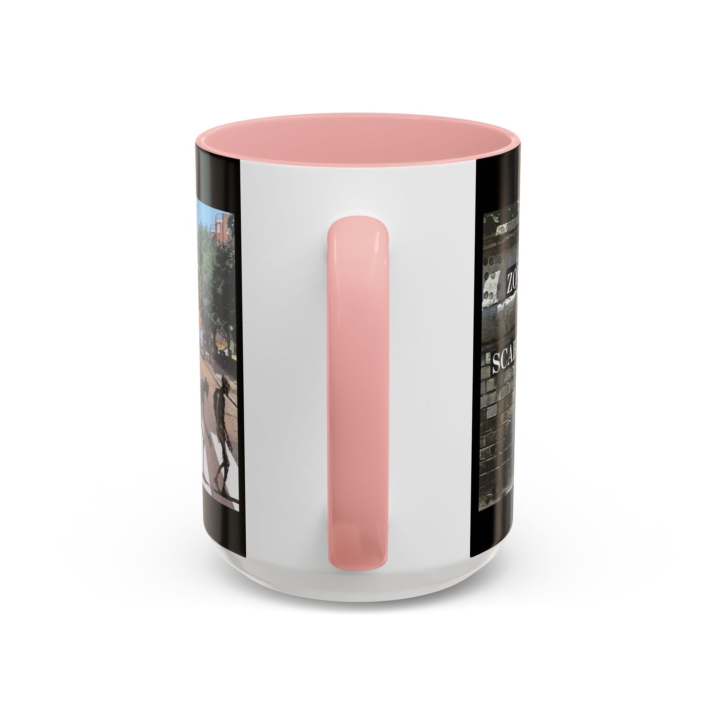 2-sided, Scabby Road Black Accent Mug by CreepyCrafts.boo