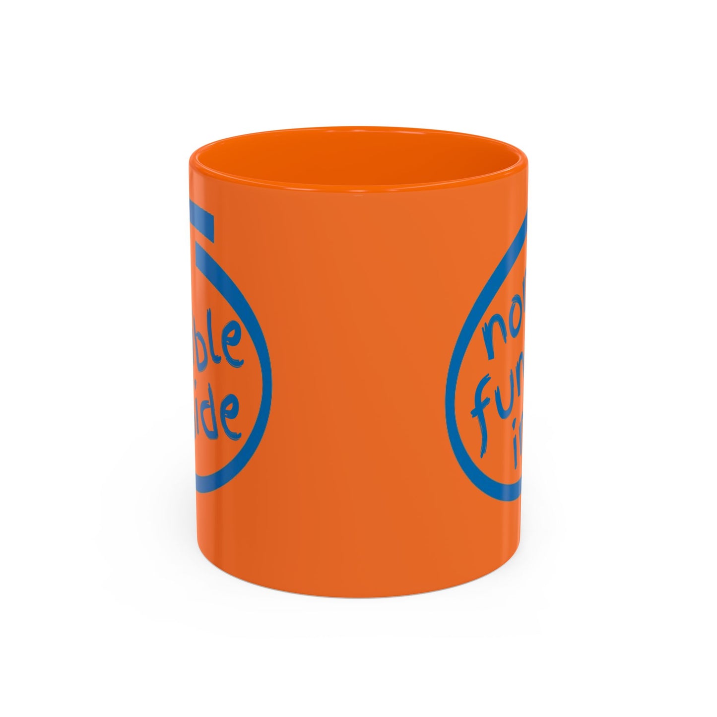 Non-Fungible Inside Orange Accent Mug by cypherpunkgear.com