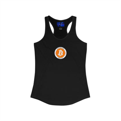 2-sided, Bitcoin (BTC) Decentralized Freedom Women's Racerback Tank Top by cypherpunkgear.com