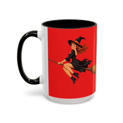 Hazel Hex Red Accent Mug by CreepyCrafts.boo
