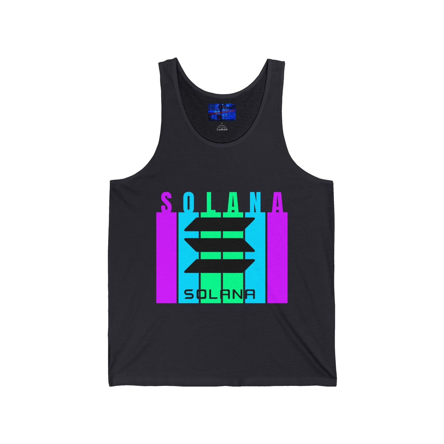 Solana (SOL) Freedom Unisex Jersey Tank Top by cypherpunkgear.com