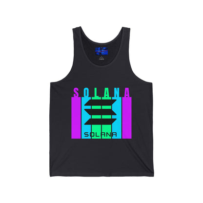 Solana (SOL) Freedom Unisex Jersey Tank Top by cypherpunkgear.com