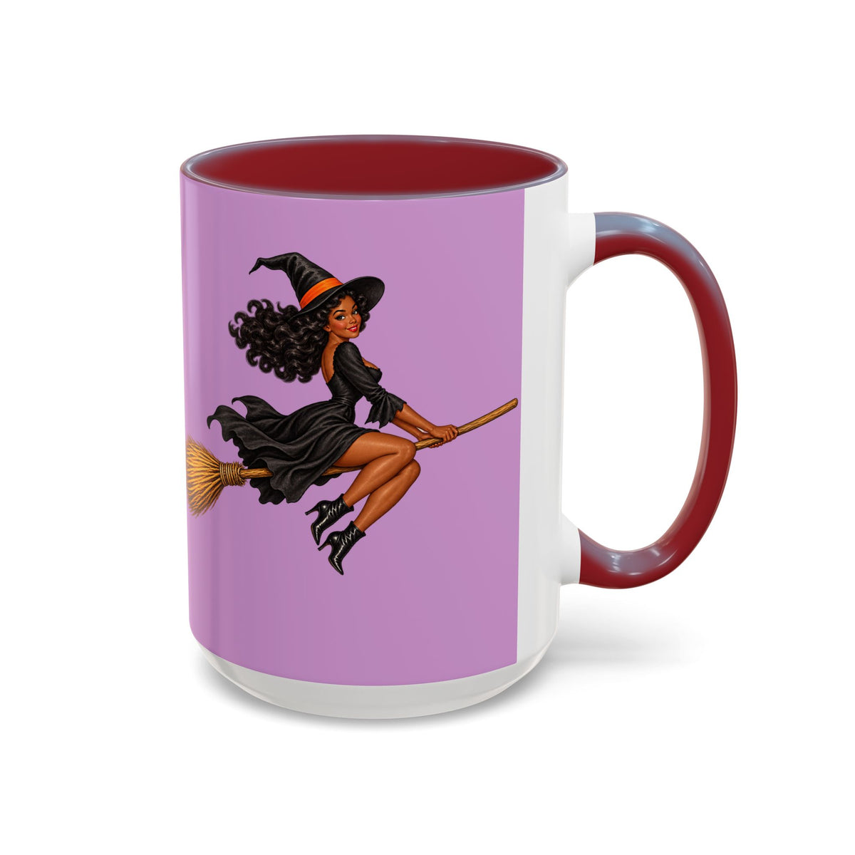 Velvet Vex Pink Accent Mug by CreepyCrafts.boo