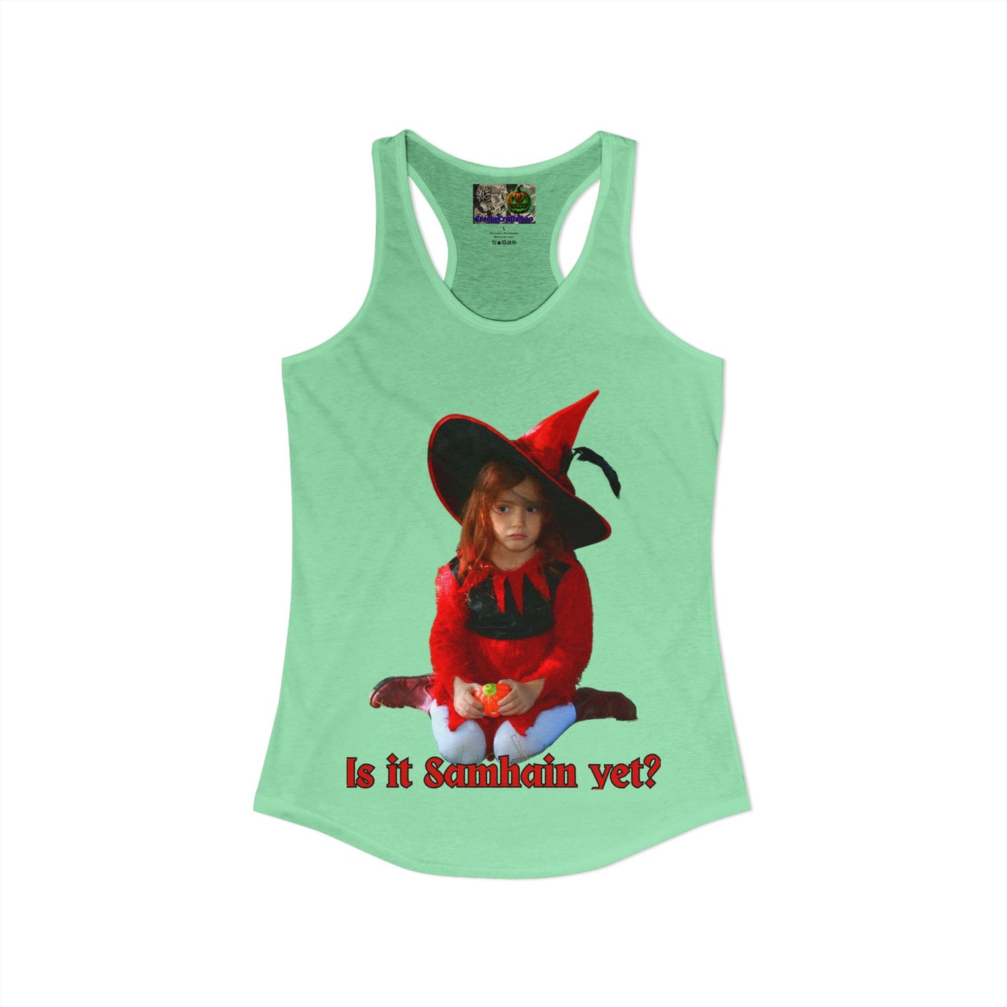 Is it Samhain yet? Women's Racerback Tank Top by CreepyCrafts.boo