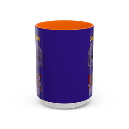 Caution, Savage Dark Purple Accent Mug by cypherpunkgear.com
