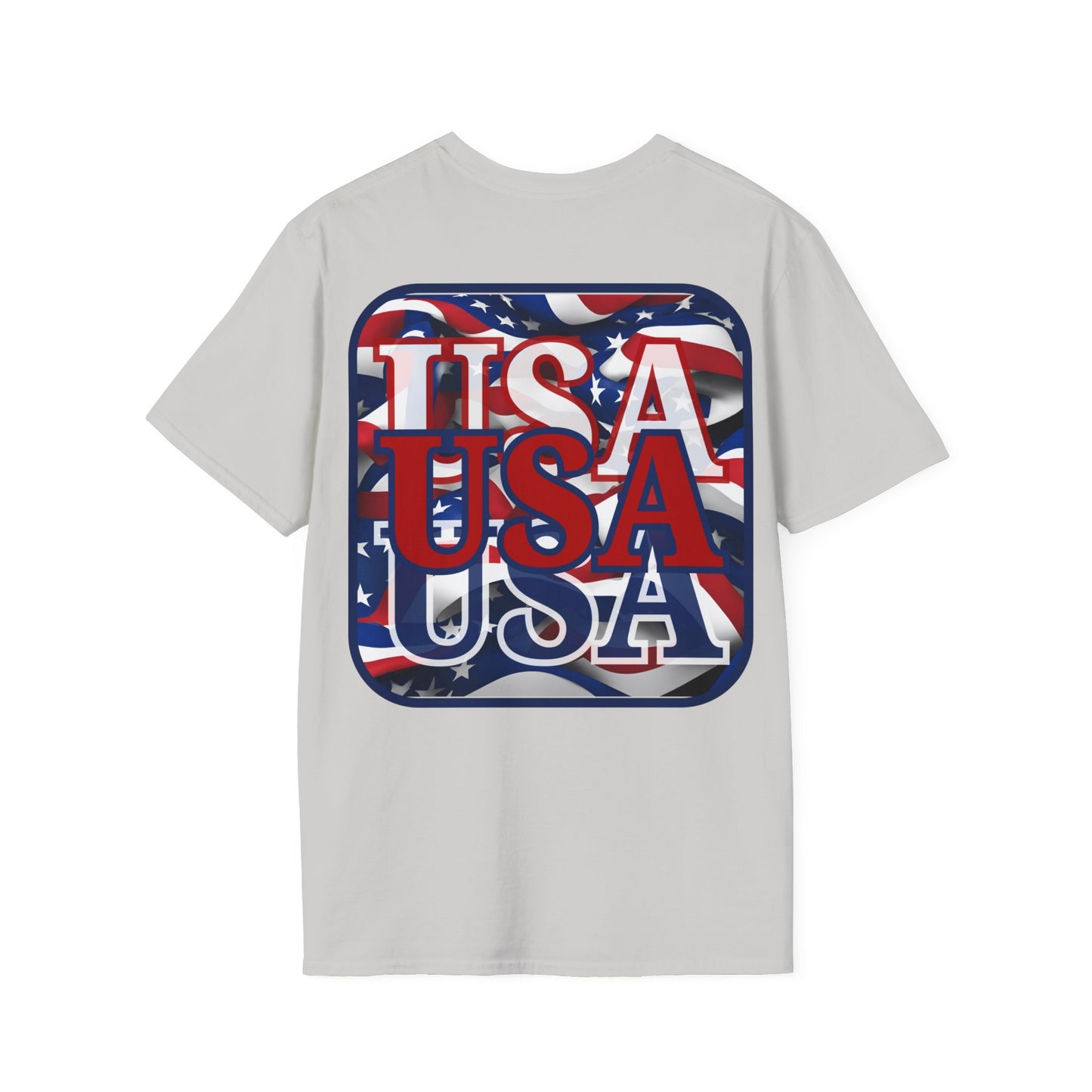 2-sided RED White and Blue USA Patriot LTcolors Unisex T-Shirt by cypherpunkgear