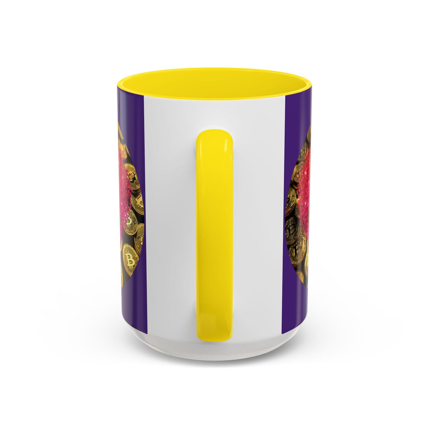Bitcoin is My Valentine Purple Accent Mug by cypherpunkgear.com