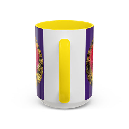 Bitcoin is My Valentine Purple Accent Mug by cypherpunkgear.com