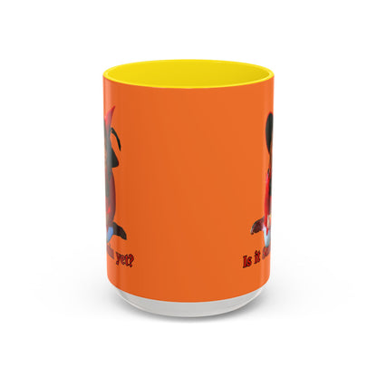 Is it Samhain yet? Orange Accent Mug by CreepyCrafts.boo