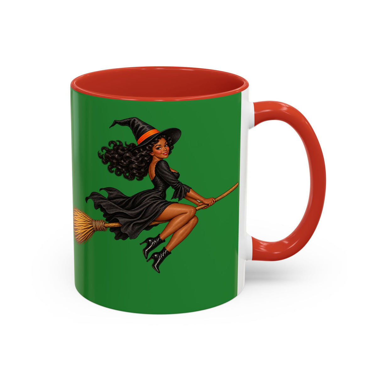 Velvet Vex Green Accent Mug by CreepyCrafts.boo