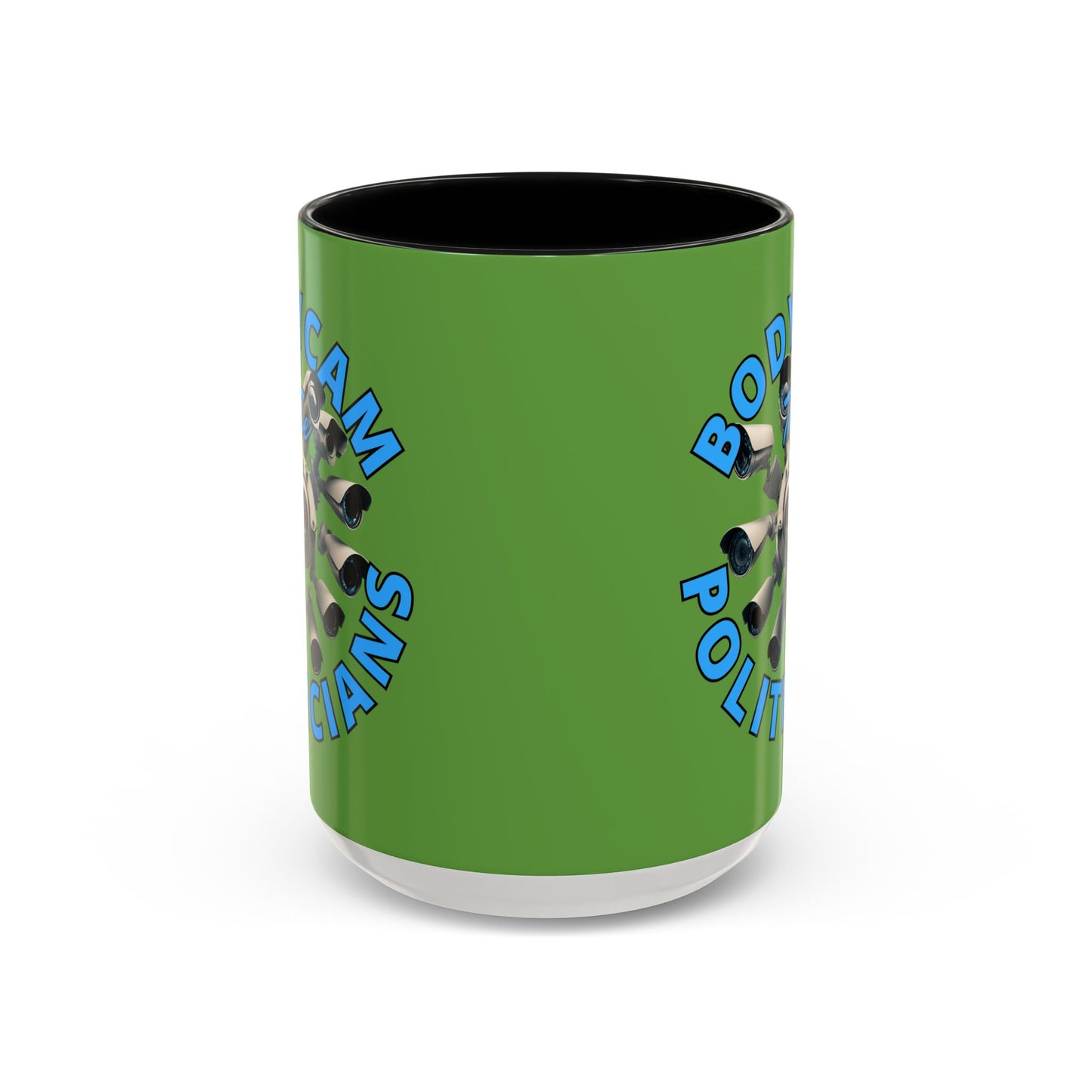 Bodycam the Politicians Cameras Green Accent Mug by cypherpunkgear.com