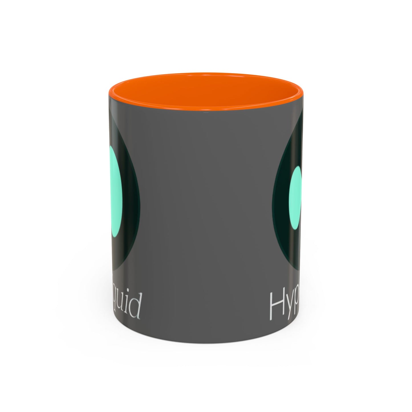 Hyperliquid White font Grey Accent Mug by cypherpunkgear.com