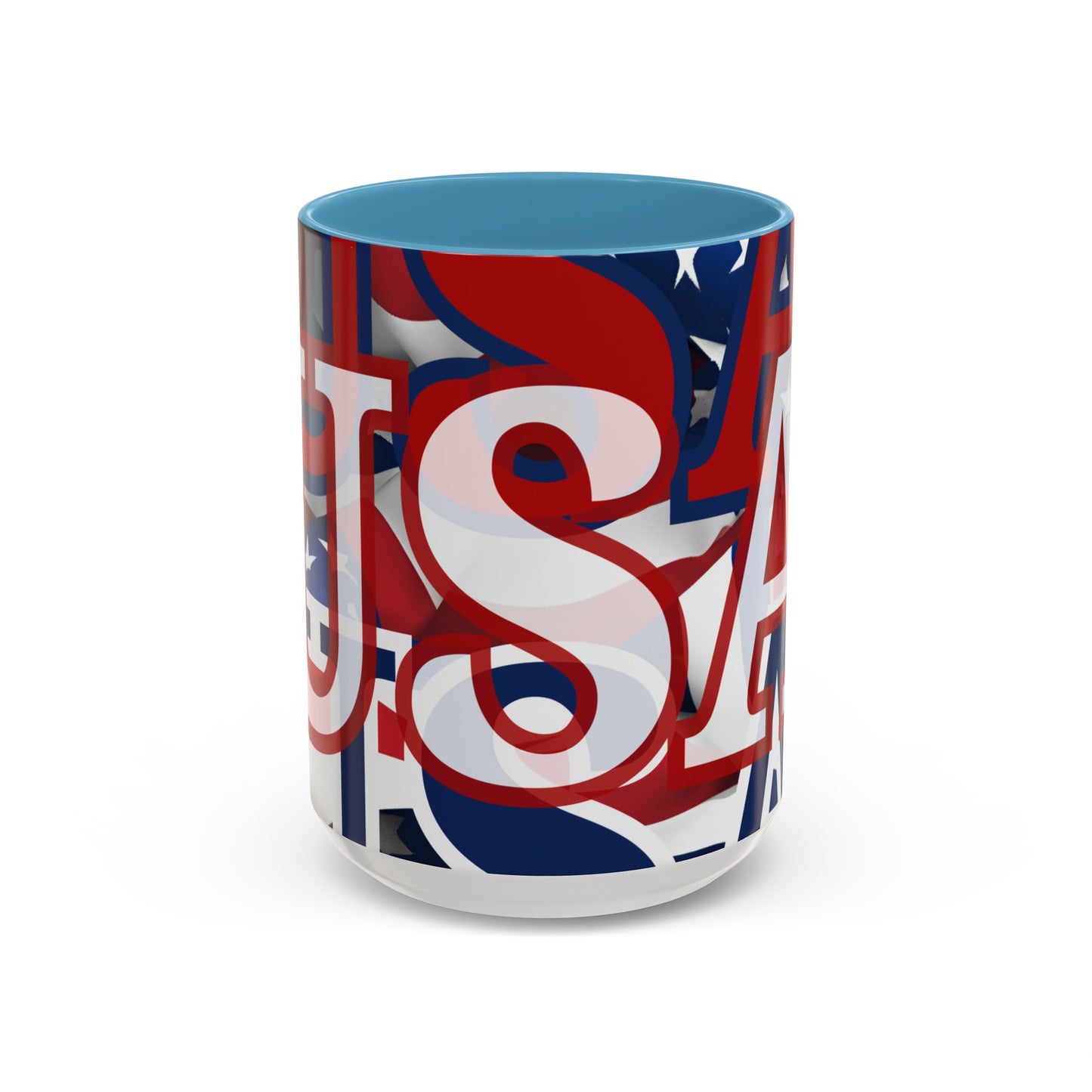 USA! USA! USA WHfont Patriot Accent Mug by cypherpunkgear