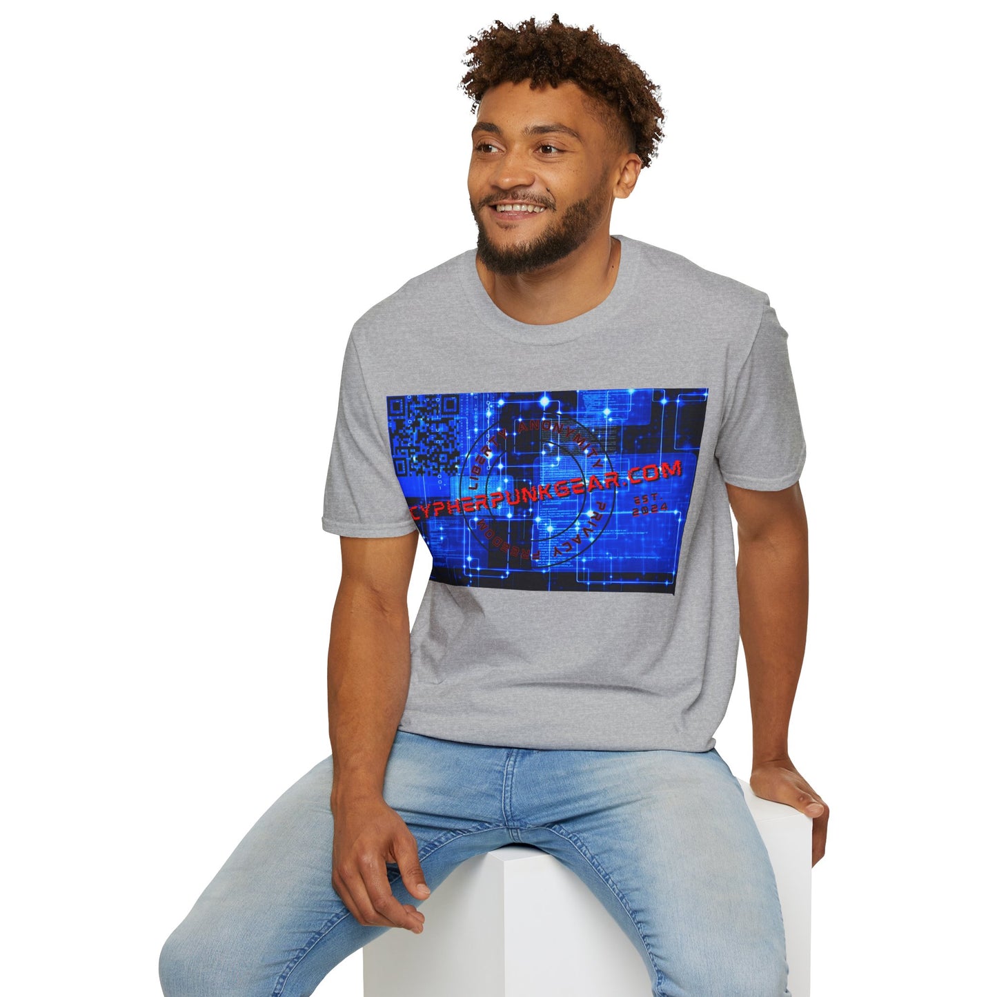 Cypherpunkgear.com logo Light colors Unisex T-Shirt by cypherpunkgear.com