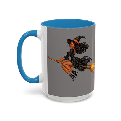 Velvet Vex Grey Accent Mug by CreepyCrafts.boo