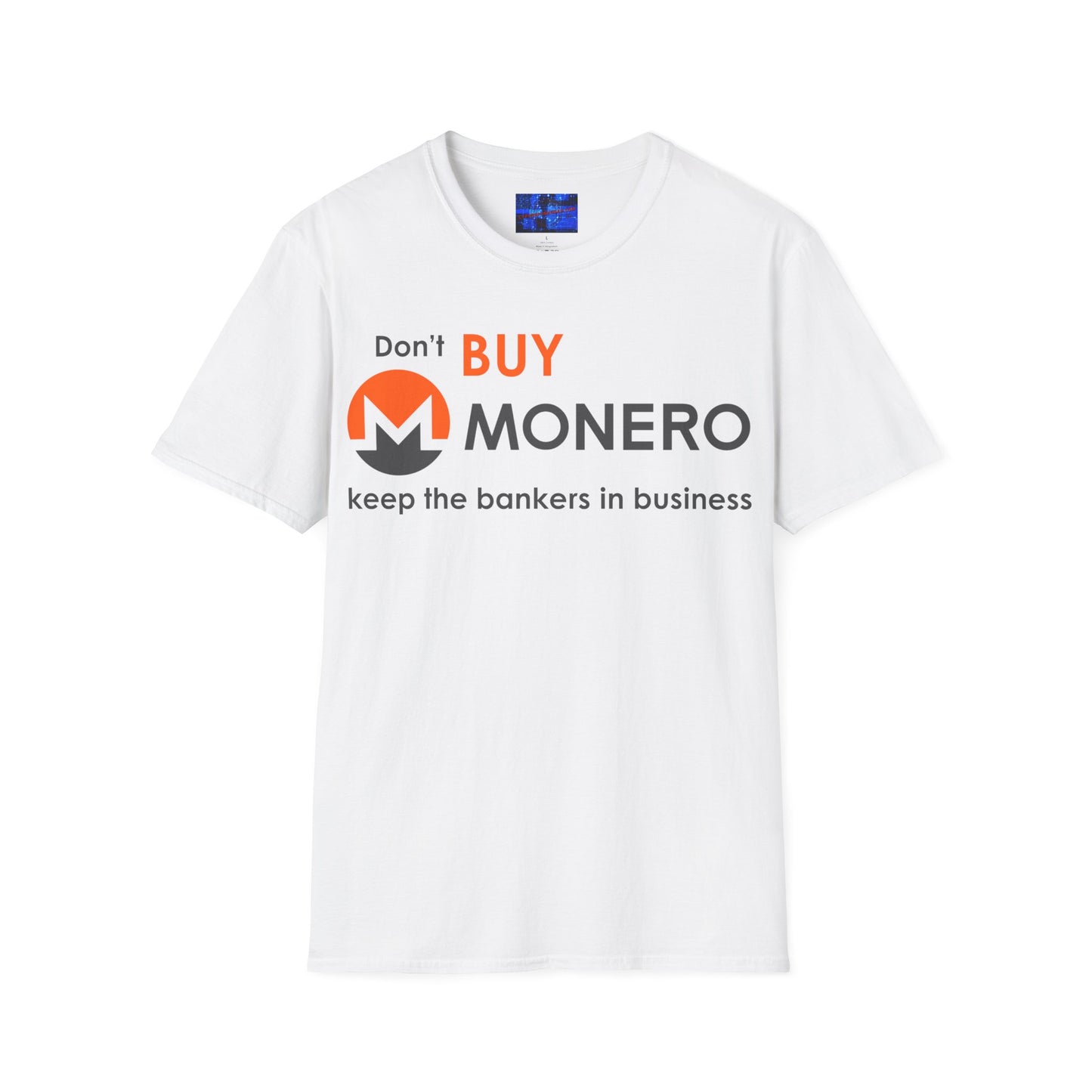 Don't buy Monero (XMR) Light colors Unisex T-Shirt by cypherpunkgear.com