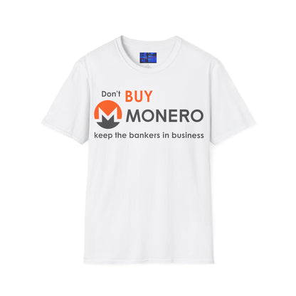 Don't buy Monero (XMR) Light colors Unisex T-Shirt by cypherpunkgear.com