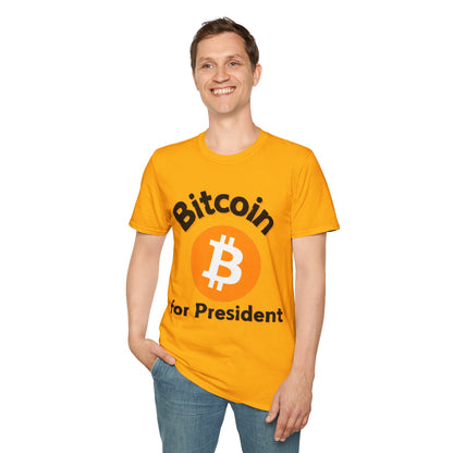 Bitcoin (BTC) for President LTcolors Unisex T-Shirt by cypherpunkgear