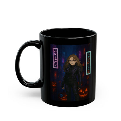Hethyr Neon Black Mug by CreepyCrafts.boo