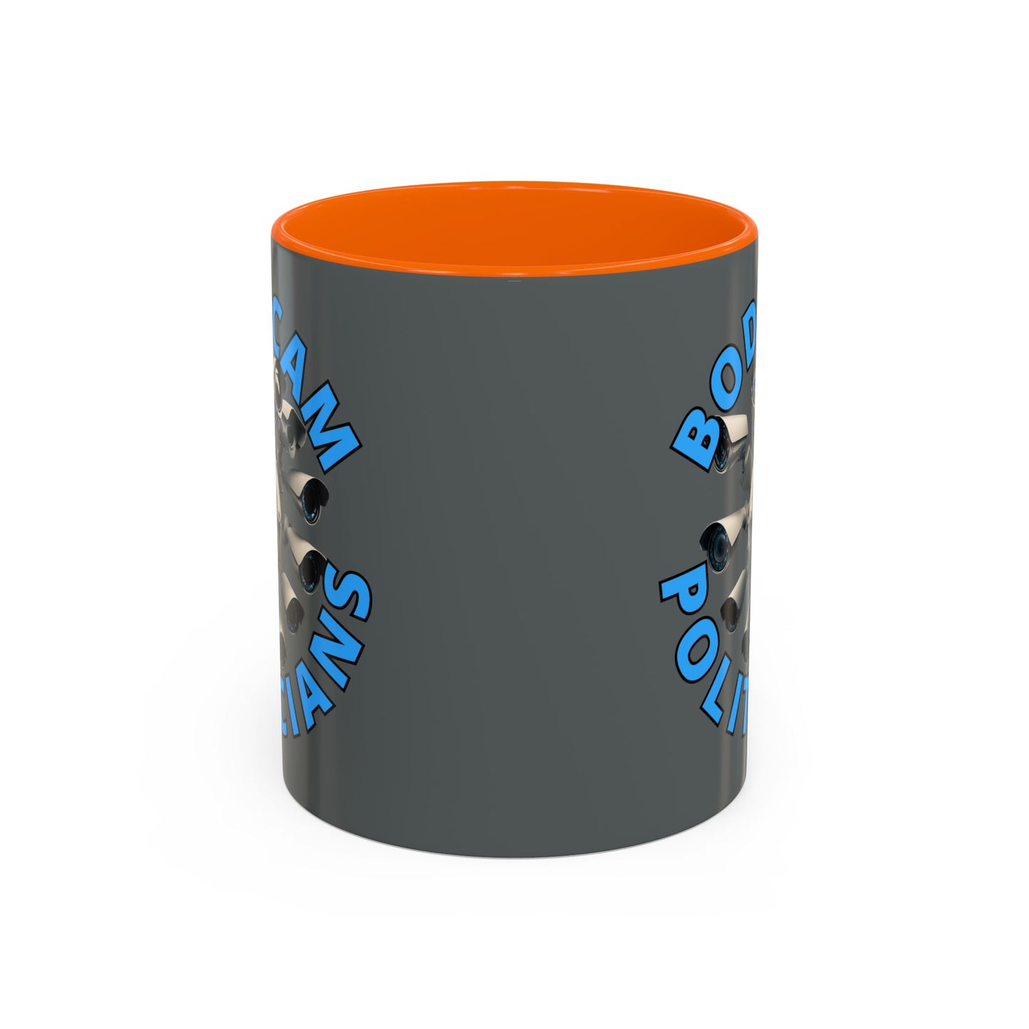 Bodycam the Politicians Cameras Grey Accent Mug by cypherpunkgear.com