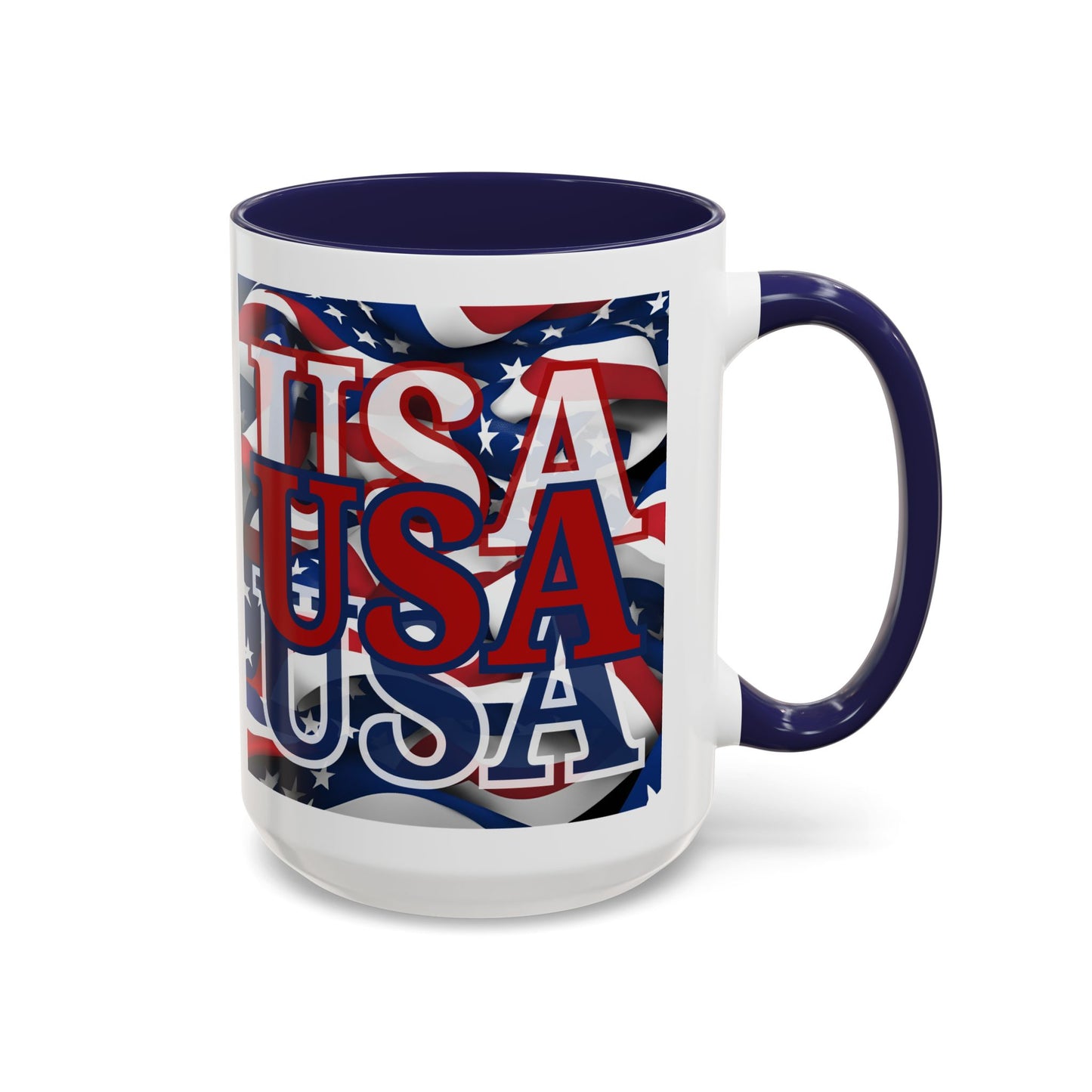 USA Red font Center Patriot Accent Mug by cypherpunkgear.com