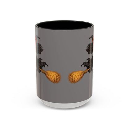 Velvet Vex Grey Accent Mug by CreepyCrafts.boo
